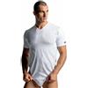 NAVIGARE T-shirt intima uomo scollo V calibrata caldo cotone bianco