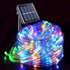 Luci di natale multicolor bianco energia solare da esterno 100 led 12m tubo