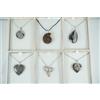 BeingKarma pendente collana con FOSSILE ciondolo ammonite dente squalo ortocheras paleo