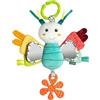 Fehn Activity-Schmetterling - Motorikspielzeug für Kinderwagen, Kinderbett & Babyschale - zum Beißen, Greifen, Geräusche erzeugen - für Babys & Kinder ab 3+ Monaten