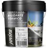 JOVIRA PINTURAS Impermeabilizzante Elastico Termico, Vernice Impermeabile Termo-Acustico (4 Litri, Bianco)