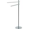 GEDY | Piantana Portasalviette Circe in Acciaio Inox e Metallo, Porta Asciugamani Bagno da Terra, Cromato 79,8x25x45,3cm