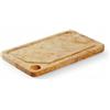 HENDI Tagliere da portata, da cucina, in legno di oliva, rettangolare, con grondaia perimetrale, vassoio da portata presenta formaggi, salumi e antipasti, carne, pane, pizza, frutta, 335x205x(H)25mm