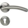 Alpertec Oro porta Alpertec - R ottone cromo/cromo satinato per casa un corridoio porte PZ pulsante set maniglia porta guarnizioni, 32965223