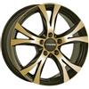 Carmani CA96516D38CGOP Bolt Circle 5.00 x 100.00 offset 38 Hub centraggio 63.40 design 9 competizione, Gold Polish