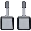 Spring 3367710302 Pizza raclette6 per raclette 2 Pezzi, Acciaio Inossidabile, Grigio
