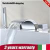 5 fori rubinetto lusso cascata vasca da bagno rubinetto miscelatore per vasca