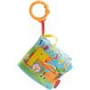 Fisher-Price - Il Mio Primo Libro Attività, libro con 3 soffici paginette con tante superfici, scimmietta mordicchiabile inclusa, agganciabile al passeggino, giocattolo per bambini, 0+ mesi, FGJ40
