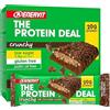 Enervit, The Protein Deal Milk Choco & Hazelnut, Barrette Proteiche Enervit, 20 Grammi di Proteine, Gusto Nocciola e Cioccolato al Latte, Snack Proteici Senza Glutine, Low Sugar, 12 Barrette da 55g