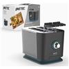 Imetec TostaMaxi Tostapane, 2 Fessure Extralarge e Pinze Apribili per Toast Extrafarciti, 10 livelli di doratura, Timer con Autospegnimento, Cassetto Raccoglibriciole, 600 Watt