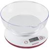 Beper BP.802 Bilancia da Cucina Digitale, Ciotola Trasparente Rimovibile, Alimenti Solidi e Liquidi, Sensore Alta Precisione, Fino a 5 kg, Display LCD, Unità di Misura Grammi e Libre, Bianca