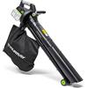 Murray 1697305 IQ18LBV Dual Soffiatore/Aspiratore 18V/36V a Batterie agli Ioni di ALitio, Senza Filo, Velocità dell'Aria 247 km/h, Motore Brushless, Sacco Morbido da 45L, solo Corpo Macchina