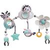 Tiny Love Sunny Stroll Black & White Arco Gioco Passeggino, Culla, Ovetto, con Clip Aggancio Universale, Gioco Educativo, 0+ Mesi, Collezione Magical Tales
