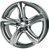 Brock B25 Brock 8 x 18 5 X 100 ET 35 girobulloni Hub centraggio 63,4 580070314, Argento cromato verniciato