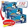 Purina Felix Le Ghiottonerie Multipack → 132 Bustine da 85 gr Umido per Gatto / 3 x 44