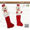 F.G.F. Import Export Calza Panno 45cm con Peluche Musica+LUC, Come Foto, Taglia Unica