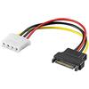 Goobay 92634 Cavo elettrico/adattatore per PC; presa SATA a presa 5.25 - Spina SATA Standard > Presa HDD/5 25 inch (4 pin)