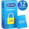 Durex Preservativi DUREX Defensor Extrasafe Profilattici Resistenti Easy-On Box da 12