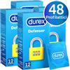 Durex Preservativi DUREX Defensor Extrasafe Profilattici Resistenti Easy-On 48 pz
