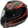 NZI Spyder V Graphics Casco da Moto, Rosso/Nero (Outline), 54