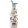 Cool Bottles - Borraccia Termica per Bambini - Bottiglia Acqua Acciaio Inox - 350 ml - Tudor Village - Bevande Fredde 36 Ore e Calde 18 Ore - Rifiniture con Disegno in Rilievo - Senza BPA