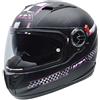 NZI 050286G719 Eurus S Graphics Meta Lady, Casco da Moto, Bianco/Nero/Rosa, Taglia XXL