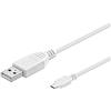 Goobay 21143 Cavo USB 2.0 ad alta velocità bianco - Spina USB 2.0 (tipo A) > Spina USB 2.0 micro (tipo B)
