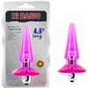 CHISA NOVELTIES Nicole Anal Pleaser Plug Anale Vibrante Conico Trasparente Viola Lungo 12 cm