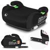 Lionelo LUUK FIX Seggiolino rialzo auto per bambini 22-36kg 125-150cm con ISOFIX e l'ultimissimo i-Size Standard R129, Rivestimento traspirante e lavabile, Schiuma adattiva, Car Booster con Braccioli