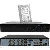 RVT DVR NVR 8 canali 2 MP AHD CVI TVI CVBS IP BNC ibrido Onvif HDD opzionale