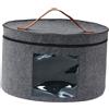 Scatola Per Cappelli Scatola Portaoggetti Portatile In Feltro Rotonda Per