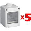 VIMAR CALOTTA CONTENITORE STAGNO SPORTELLO 2 MODULI VIMAR SOLO PLANA 14902 GRIGIO IP55