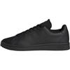 adidas Advantage Base Court Lifestyle Shoes, Sneaker Uomo, Core Black Core Black Grey Six, 38 2/3 EU
