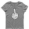 3stylershop T-shirt donna DITO TOPOLINO FUCK Mickey Mouse cartoni animati irriverenti