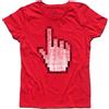 3stylershop T-shirt donna strumento PUNTATORE cursore home computer mano dito