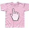 3stylershop T-shirt bambino strumento PUNTATORE cursore home computer mano dito
