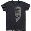 3stylershop T-shirt V per Vendetta RIVOLUZIONE ANARCHIA RESISTENZA maschera Guy Fawkes