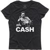 3stylershop T-shirt donna nera Johnny Cash Folsom Prison Finger dito fuck 3stylershop