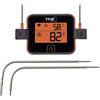 TFA Dostmann Termometro per barbecue VIEW, 14.1514.10, 2 sonde di temperatura con cavo da 150 cm, adatto per barbecue, affumicatore, barbecue, con retroilluminazione, nero