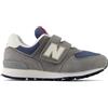 New Balance 574 Hook & Loop Trainers Grigio EU 34 1/2 Ragazzo