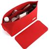 Doxo, Inserto organizer in feltro, adatto per borse e tote LV Neverfull GM, Set da 2 pezzi con modellante per base (XL, combinazione rossa)
