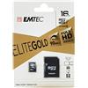 Emtec microSD Class10 Gold+ 16GB - schede di memoria (Blu, Oro, Micro Secure Digital ad alta capacità (MicroSDHC), SD, Blister)