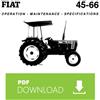 Trattore FIAT 45-66 e DT Manuale uso manutenzione Libretto istruzioni ENGLISH