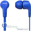 PHILIPS TAE1105 CUFFIE IN-EAR CON FILO JACK 3.5 AURICOLARE TELECOMANDO BLU