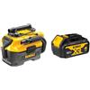 DeWalt DCV584L-QW Aspirapolvere, 0 W, 0 V, Multicolore (Nero/Giallo) & DCB182-XJ Batteria XR Litio 18 V, 4 Ah