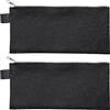 VELOFLEX - Busta da banca DIN lunga con cerniera, 2 pezzi | Formato 220 x 110 mm, in tessuto, cerniera metallica, predisposizione per lucchetto o sigillo, per denaro e accessori