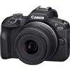 Canon Eos R100+ Rf-s 18-45 + 55-210 Mm Compact Camera Nero