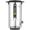 HENDI Bollitore per bevande calde 9L, dispenser acqua calda con parete singola, per vin brulè e acqua bollente, fino a 100°C, 230V, 50/60Hz, 950W, 307x330x(H)450mm, Inox satinato, PP