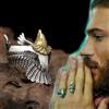 Anello di Can Yaman regolabile AQUILA Ali Uomo Silver con testa Gold DayDreams