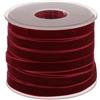 Rotolo di nastro di velluto largo 20 yard 10mm per artigianato rosso